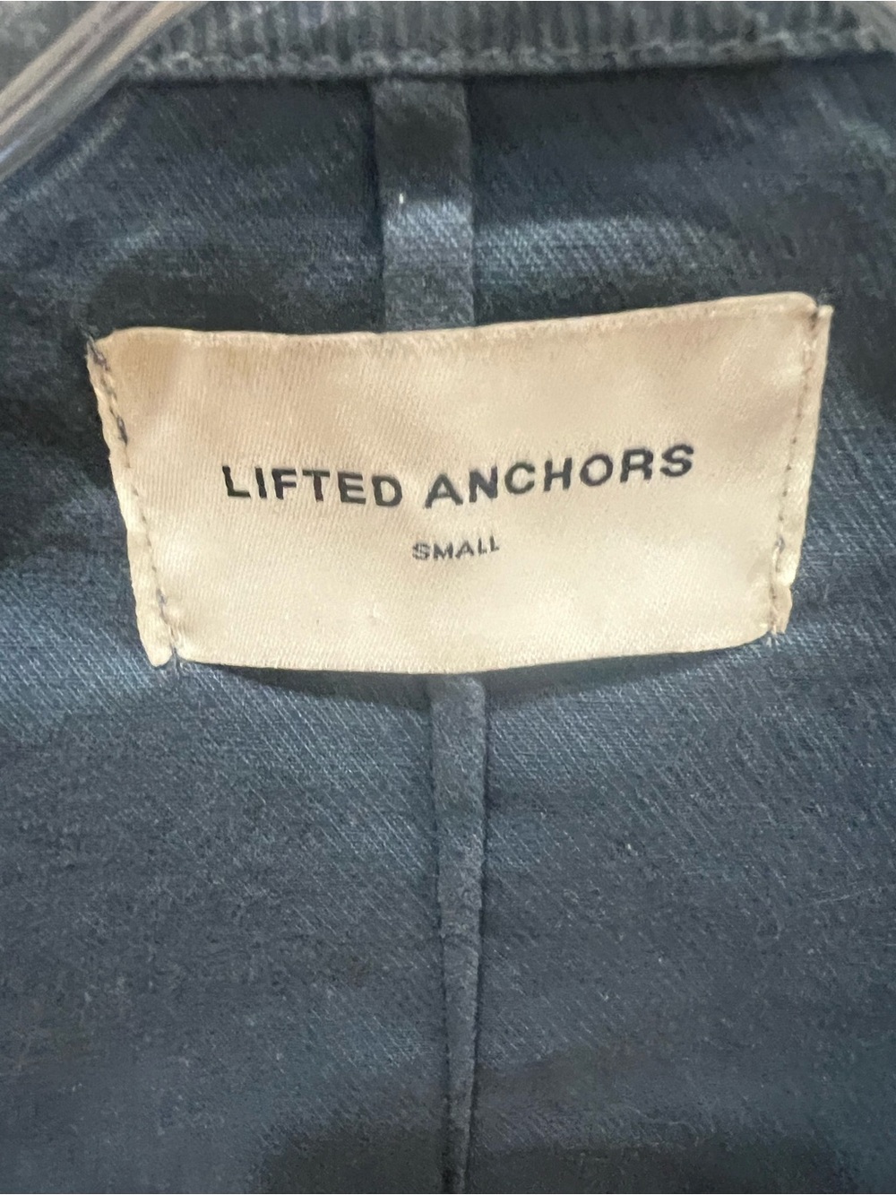 Lifted Anchors Navy Utility Vest with White Pocket Accents - Picture 2 of 7